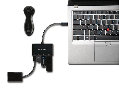 Hub USB-C Kensington CH1000 con 2 USB-A y 2 USB-C por Mayor