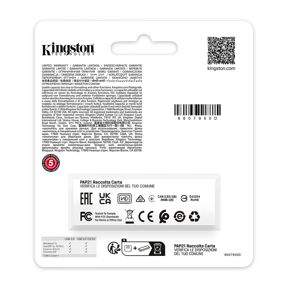 Pendrive Kingston DataTraveler Exodia S 128GB USB 3.2 Gen 1 Negro/turquesa por mayor 4