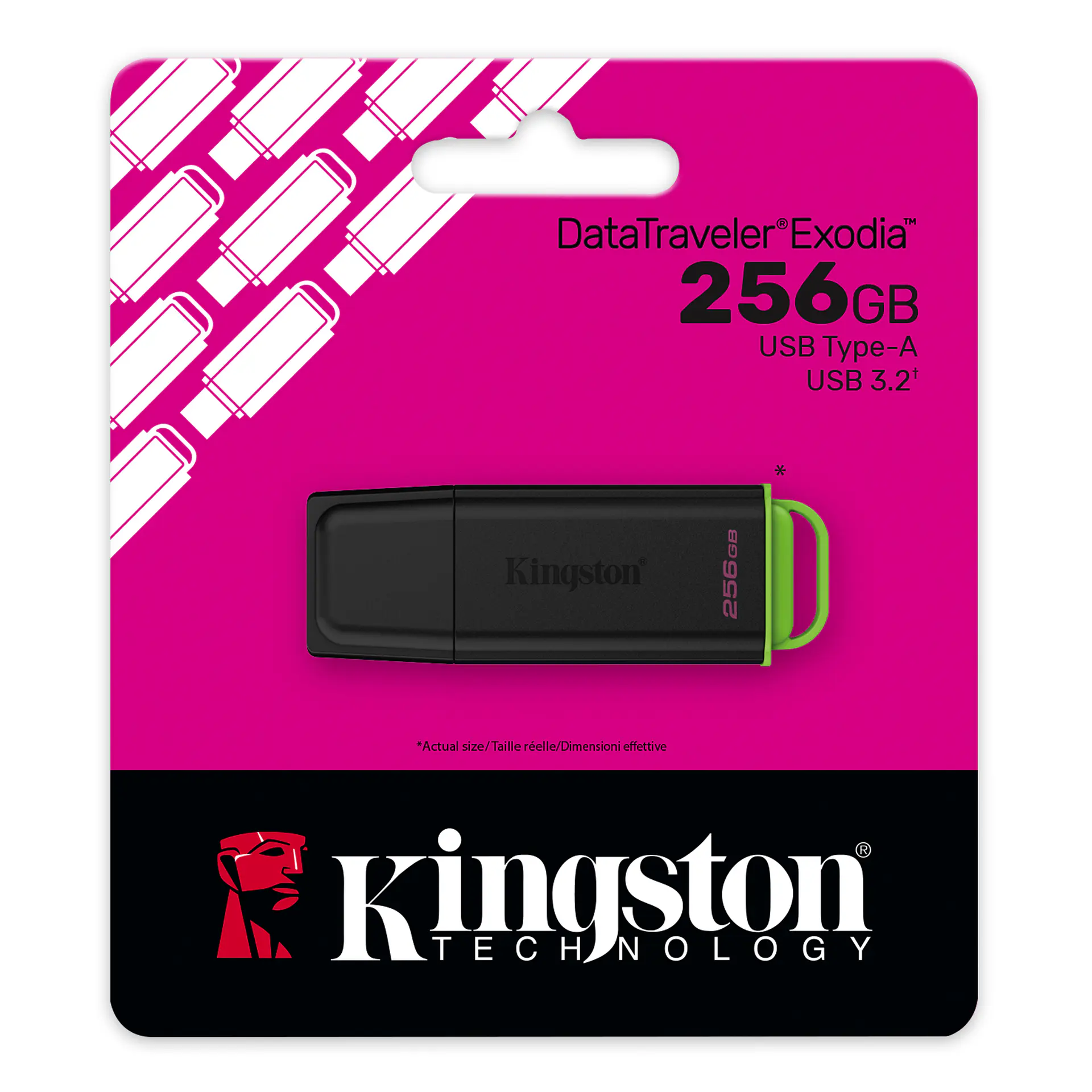 Pendrive Kingston DataTraveler Exodia G2 256GB USB 3.2 Gen 1 Negro/verde lima por mayor 4