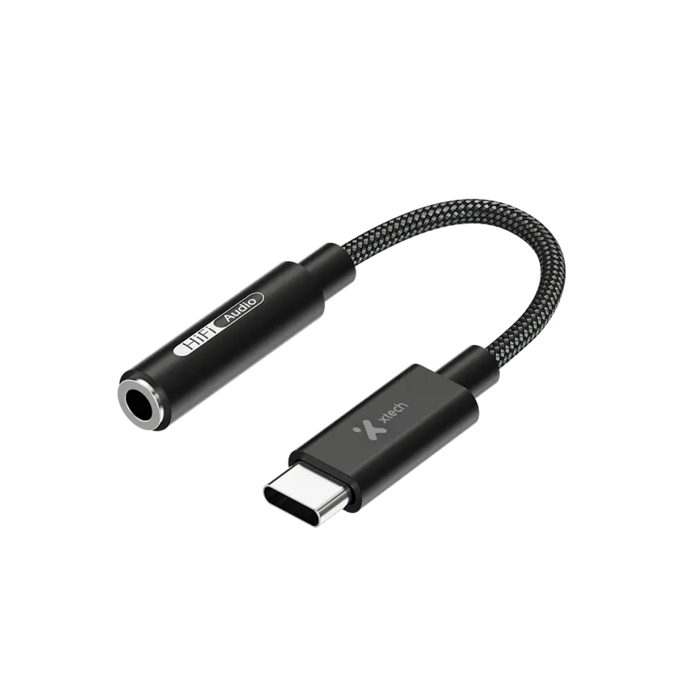 Adaptador de audio Xtech XTC-509 USB-C a jack 3,5 mm negro por Mayor 1