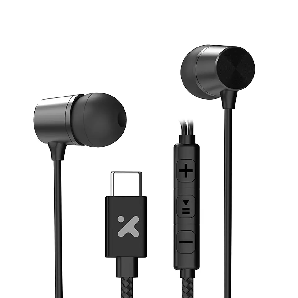 Audífonos Xtech TuneLoop XTH-300 USB-C con micrófono negro por Mayor 1