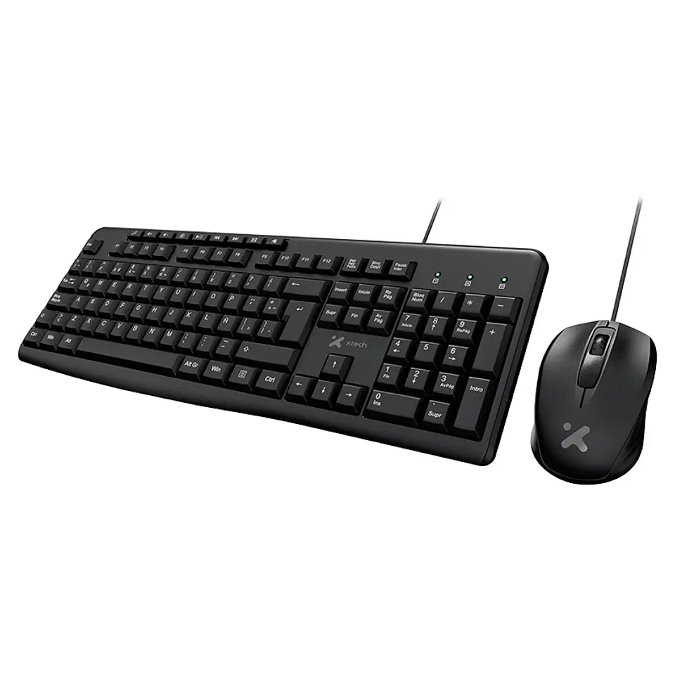Kit teclado y mouse Xtech XTK-302S USB multimedia en español por Mayor 1