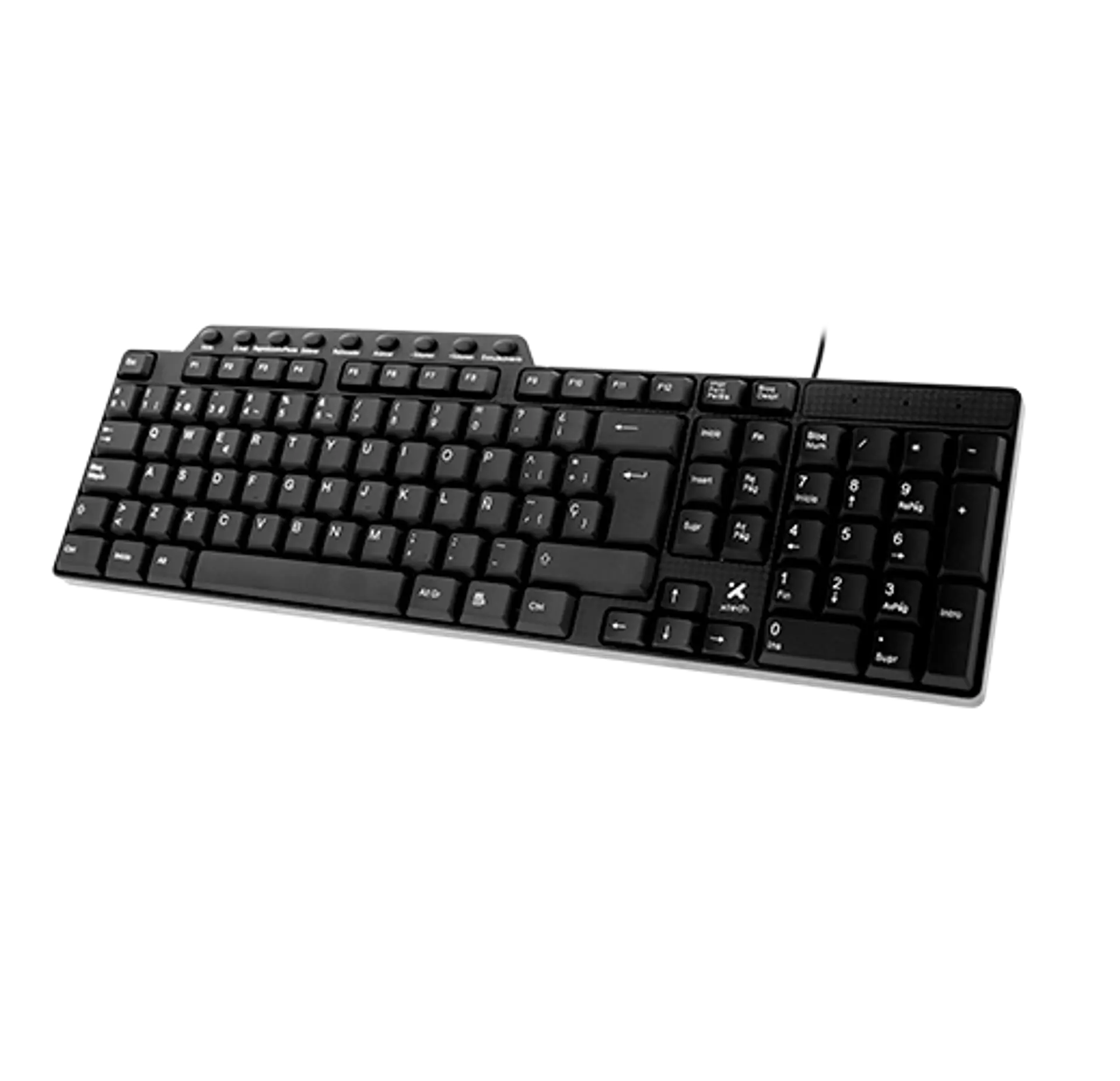 Teclado multimedia Xtech XTK-160S USB en español negro por Mayor 1