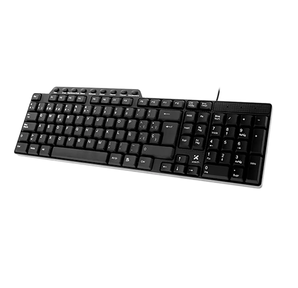 Teclado multimedia Xtech XTK-160S USB en español negro por Mayor 1