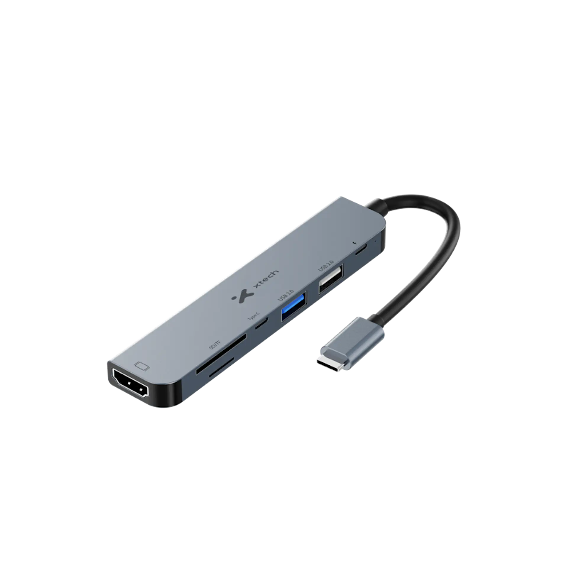 Hub USB-C Xtech XTC-571 7 en 1 HDMI 4K SD microSD PD 60 W por Mayor 1