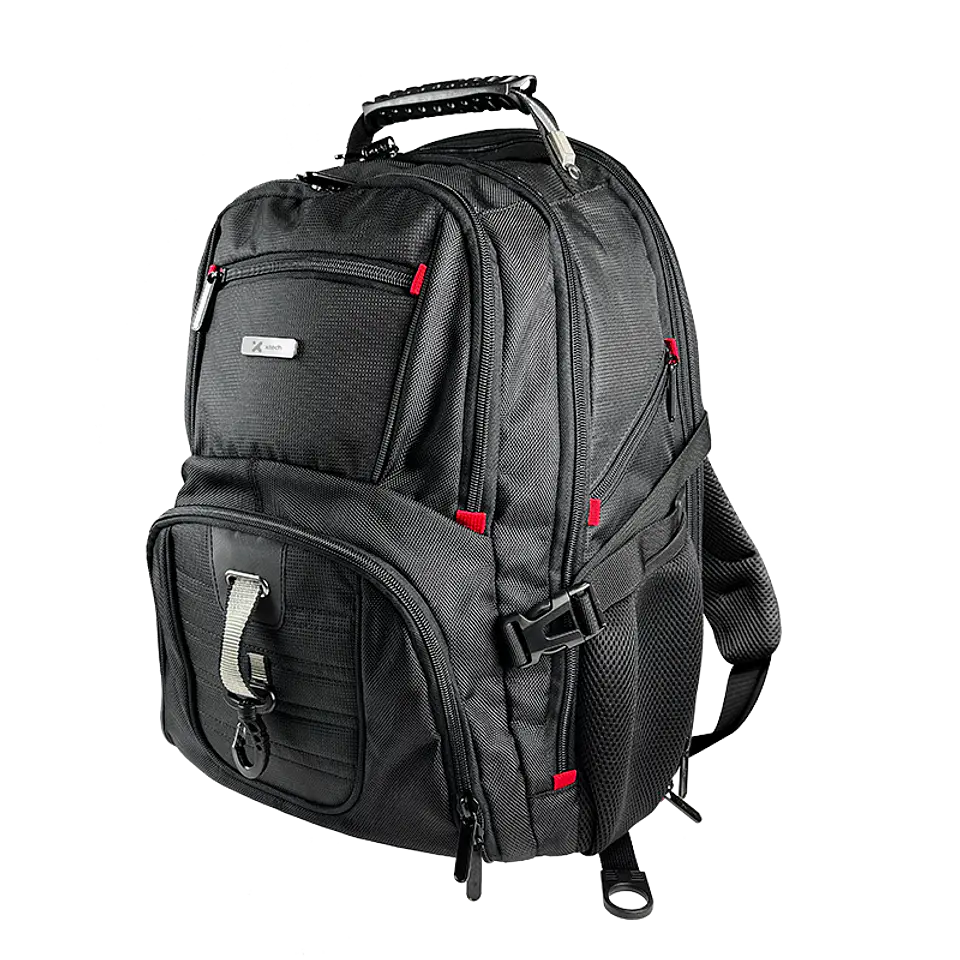 Mochila gamer Xtech Battlestash XTB-508 de 17 pulgadas con puerto USB negra por Mayor 1