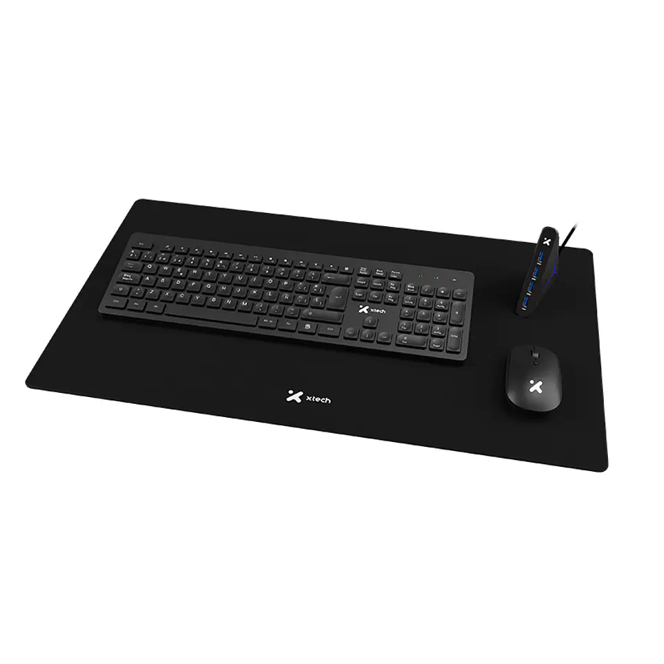 Kit Xtech XTK-320S teclado y mouse inalámbricos, mousepad XL y hub por Mayor 1
