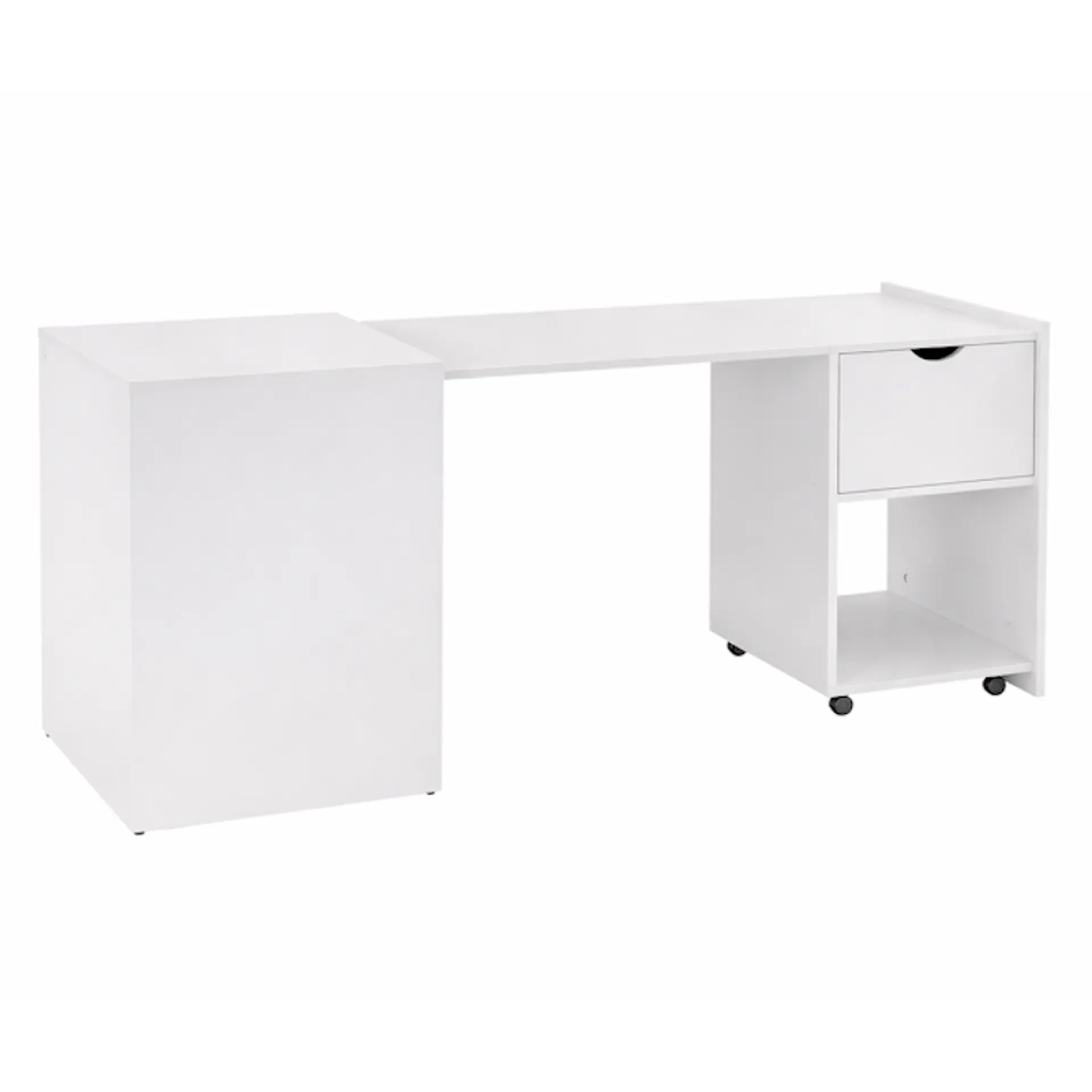 Escritorio plegable Xtech XTF-CD210 convertible en gabinete blanco por Mayor 1