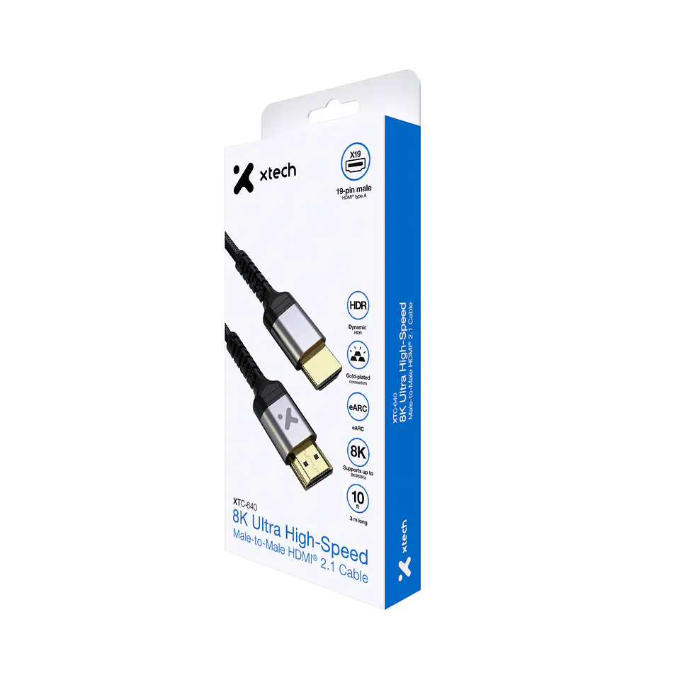 Cable HDMI 2.1 Xtech XTC-640 8K 60 Hz 48 Gbps 3 m por Mayor 2