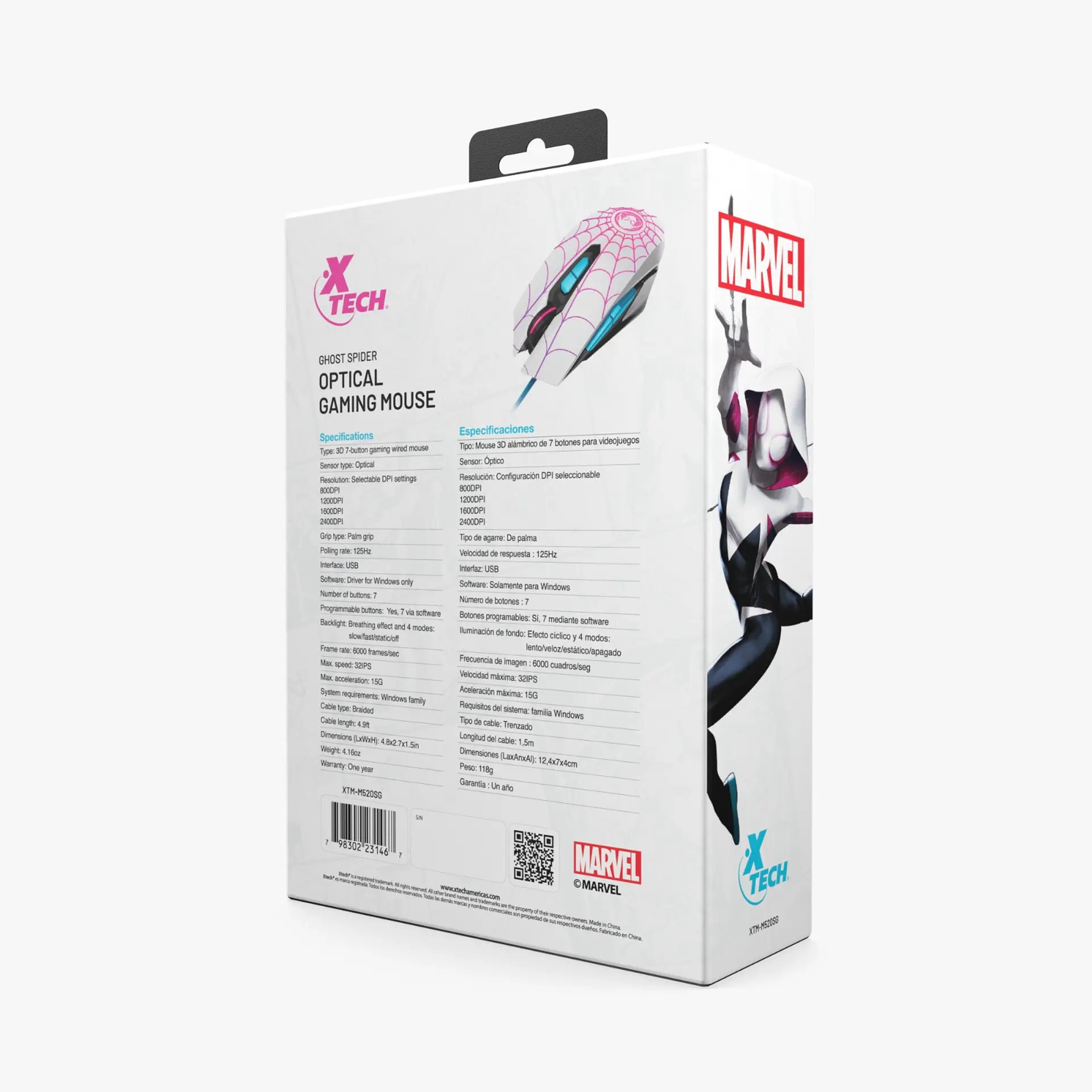Mouse gamer Xtech Marvel Spider-Gwen XTM-M520SG 2400 DPI por Mayor 4