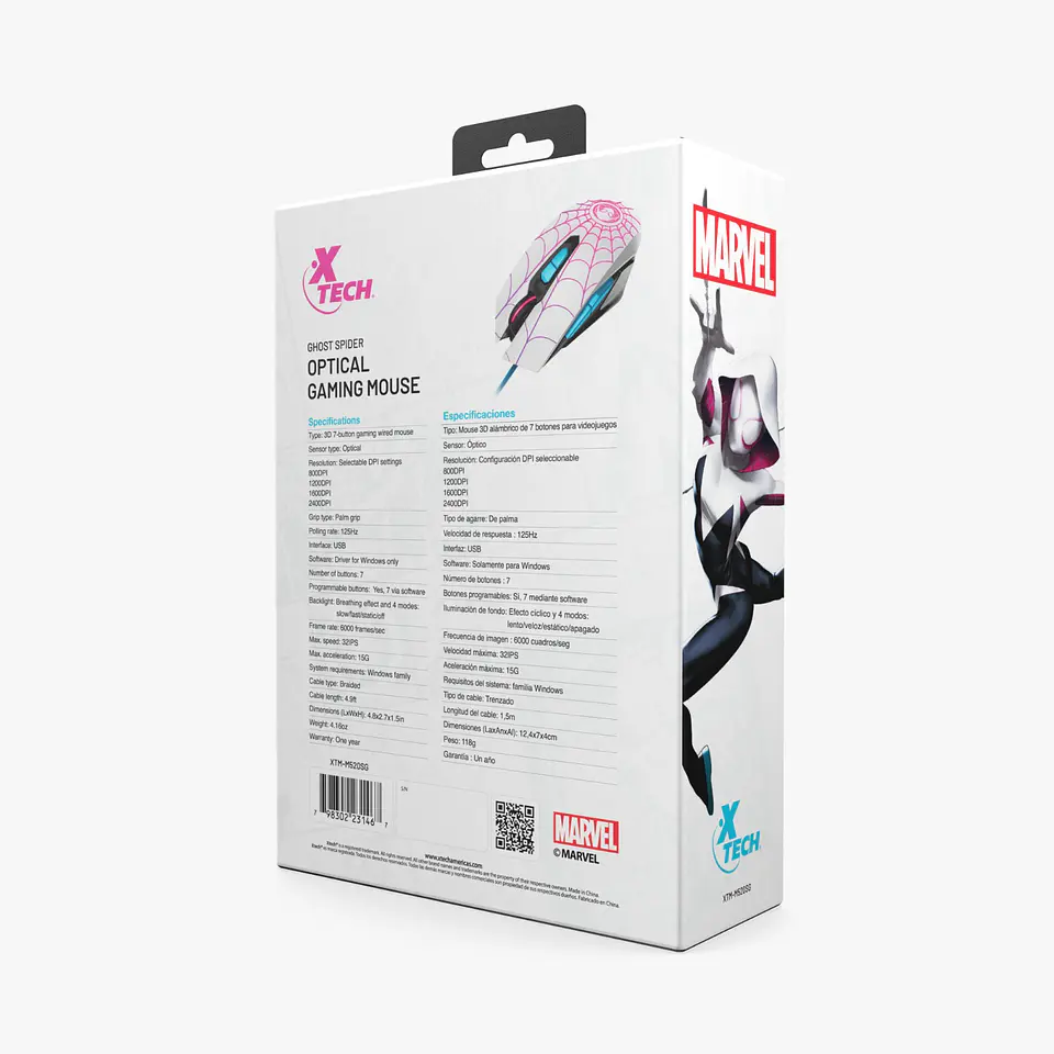 Mouse gamer Xtech Marvel Spider-Gwen XTM-M520SG 2400 DPI por Mayor 4