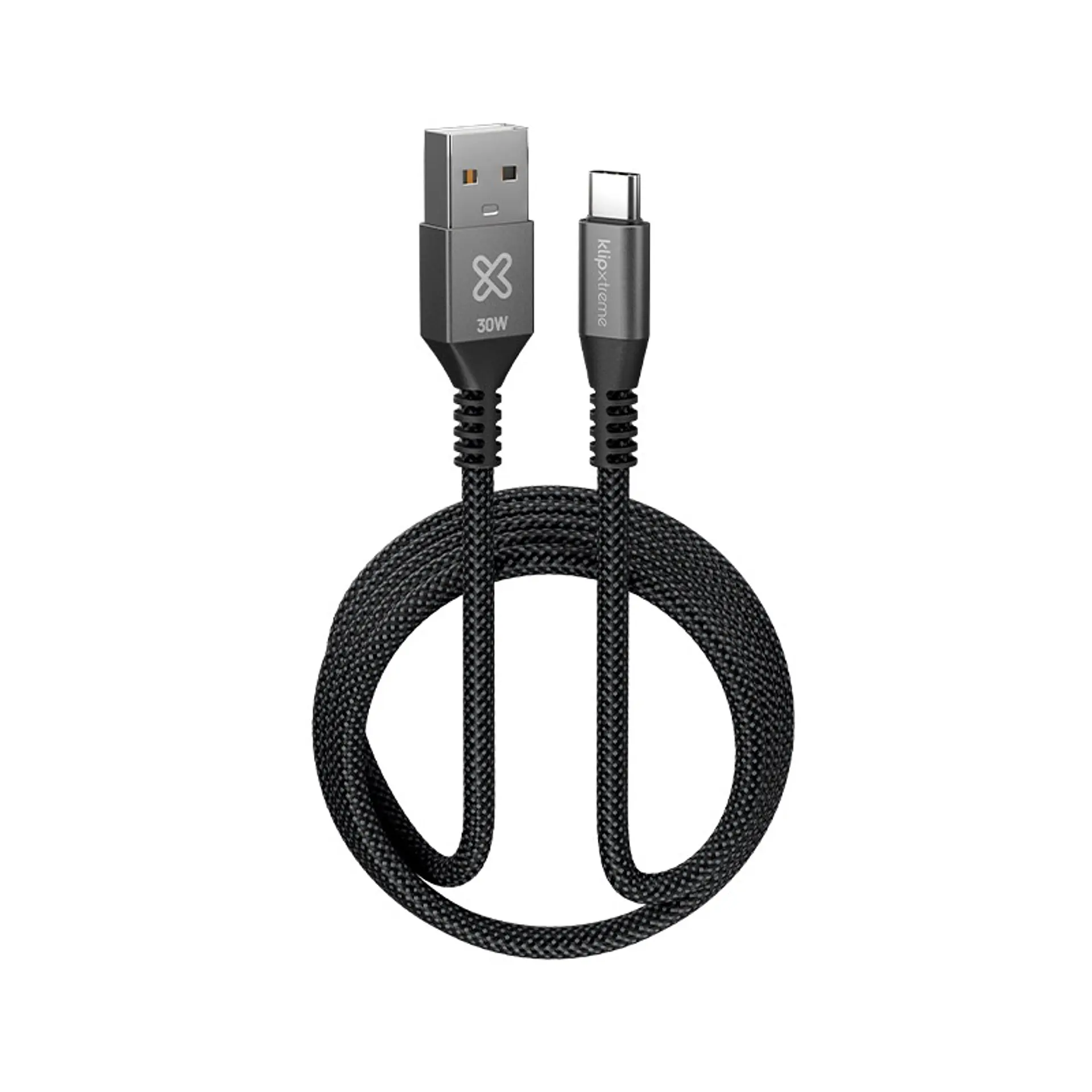 Cable USB-A a USB-C Klip Xtreme PowerGo 050 KAC-050-6FT 30 W 1,8 m negro por mayor 1