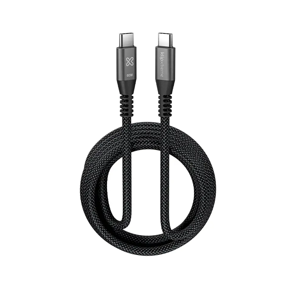 Cable USB-C a USB-C Klip Xtreme PowerGo 250 KAC-250-10FT 60 W 3 m negro por mayor 1