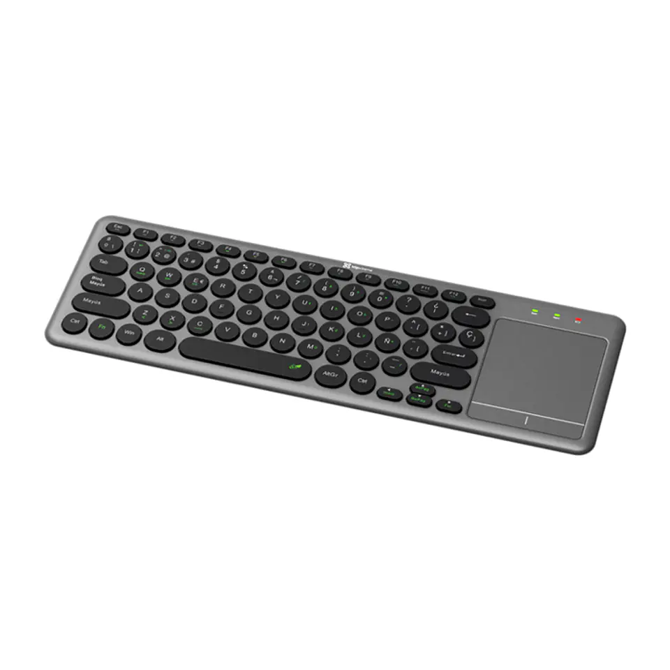 Teclado inalámbrico con touchpad Klip Xtreme KeyGlider KCK-550S Bluetooth y 2,4 GHz gris y negro por mayor 1