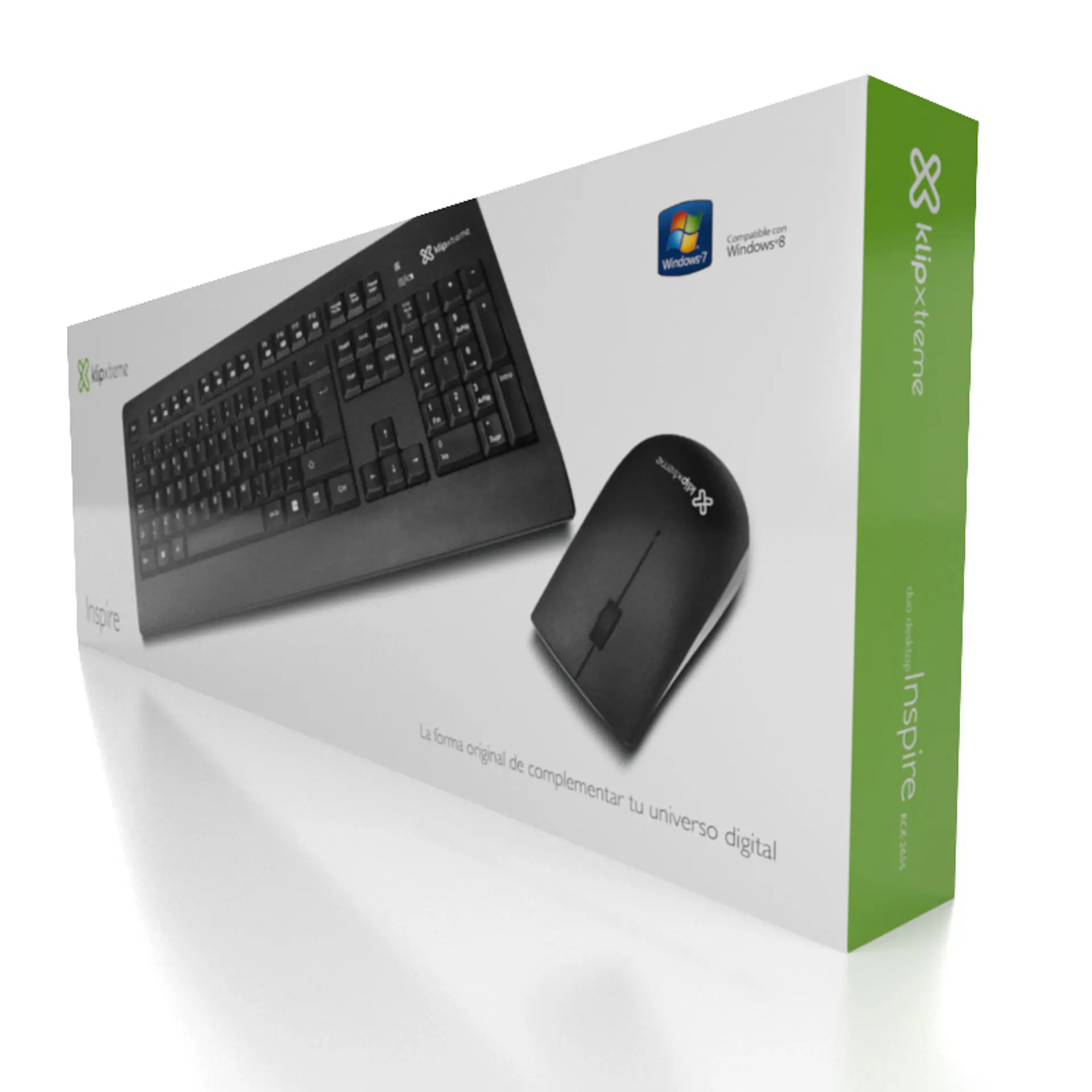 Combo teclado y mouse inalámbrico Klip Xtreme Inspire KCK-265S en español negro por mayor 2