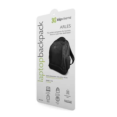 Mochila para notebook Klip Xtreme Arles KNB-576BK 15,6″ negro por mayor