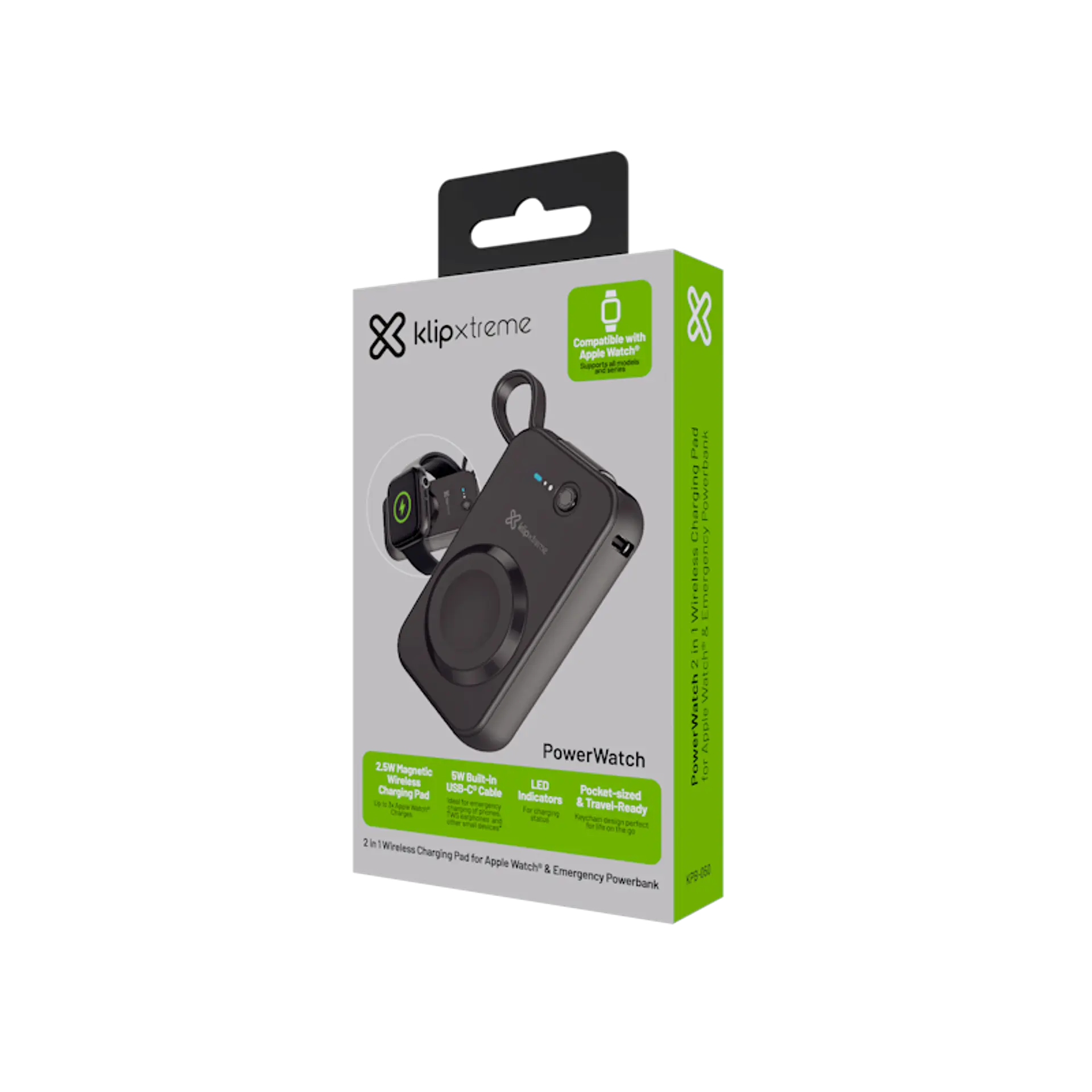 Power bank para Apple Watch Klip Xtreme PowerWatch KPB-050 2000 mAh negro por mayor 2