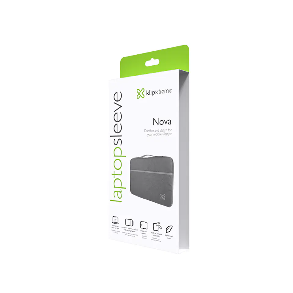 Funda para notebook con asa Klip Xtreme Nova KNS-425SV 14″ plateado por mayor 2