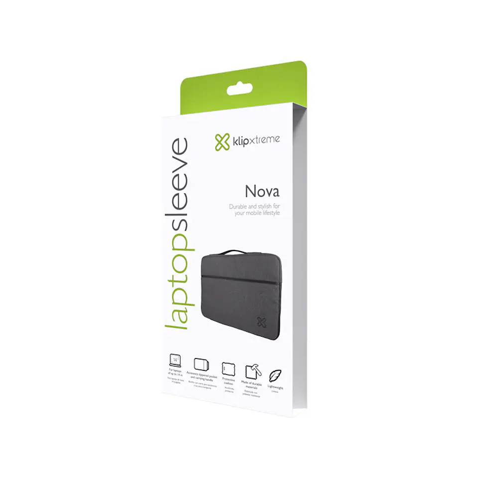 Funda para notebook con asa Klip Xtreme Nova KNS-425GR 14″ gris por mayor 2
