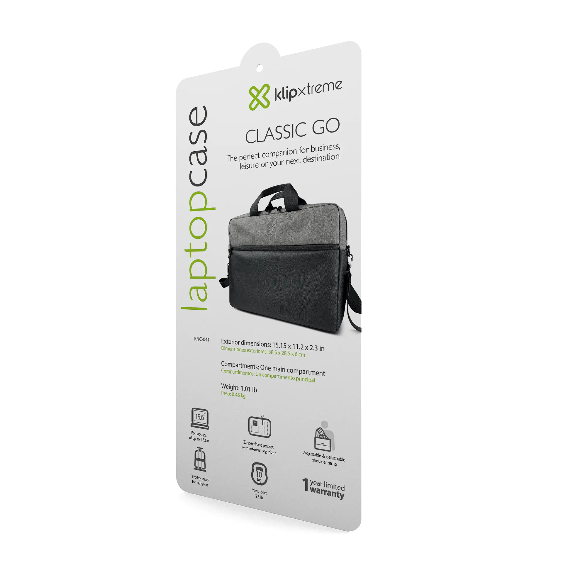Maletín para notebook Klip Xtreme Classic Go KNC-041 15,6″ negro/gris por mayor 3