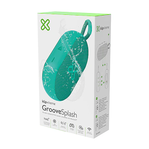 Parlante Bluetooth Klip Xtreme GrooveSplash KBS-030GN portátil de 6 W RMS IPX7 - Verde por mayor