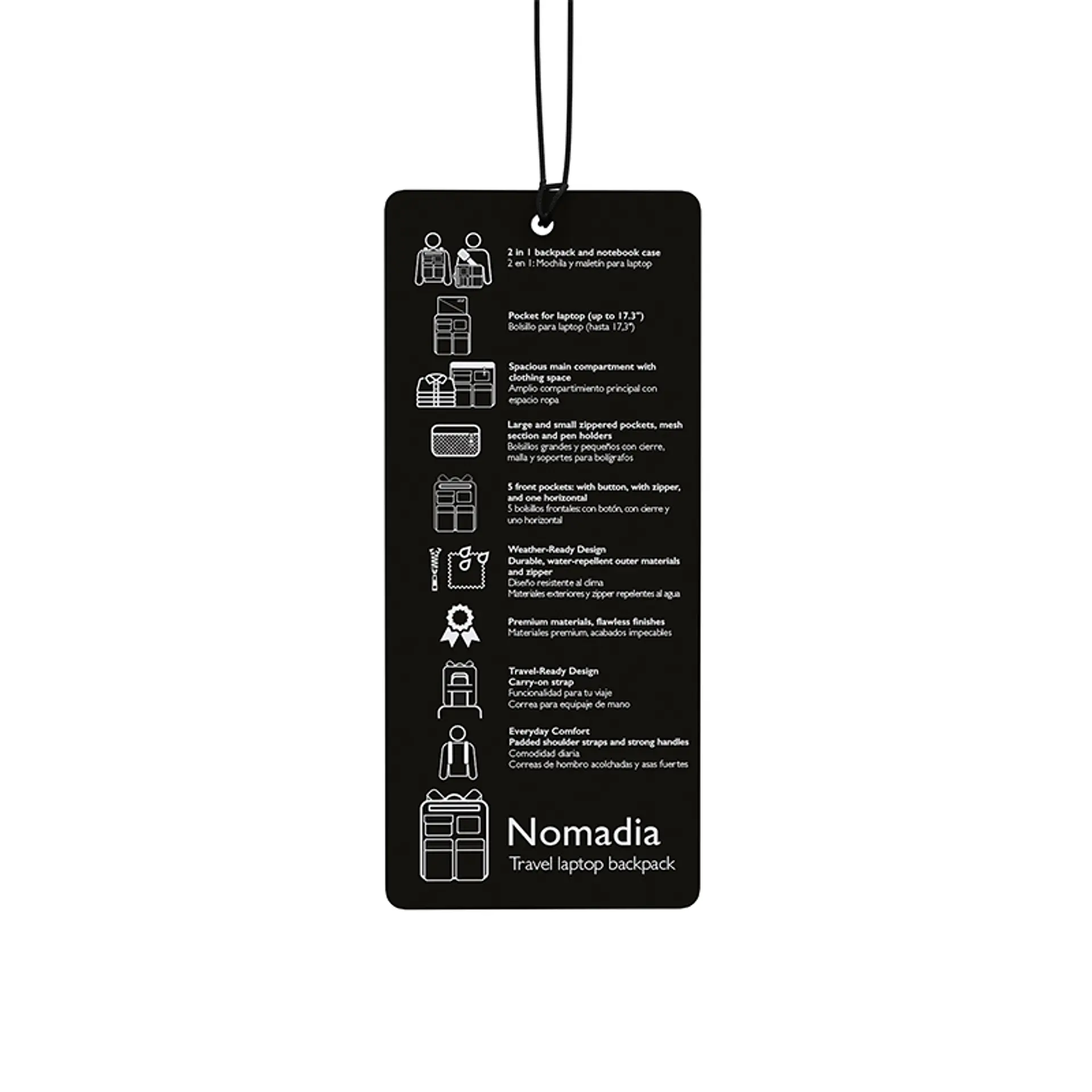 Mochila de viaje para notebook Klip Xtreme Nomadia KNB-775 17,3″ café por mayor 4