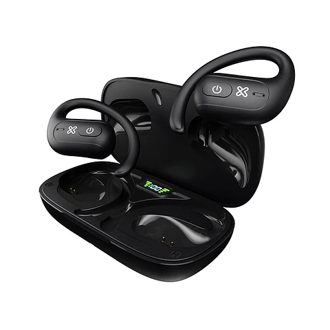 Audífonos open-ear Klip Xtreme Openbuds KOE-250BK Bluetooth con ganchos y micrófono ENC - Negro por mayor