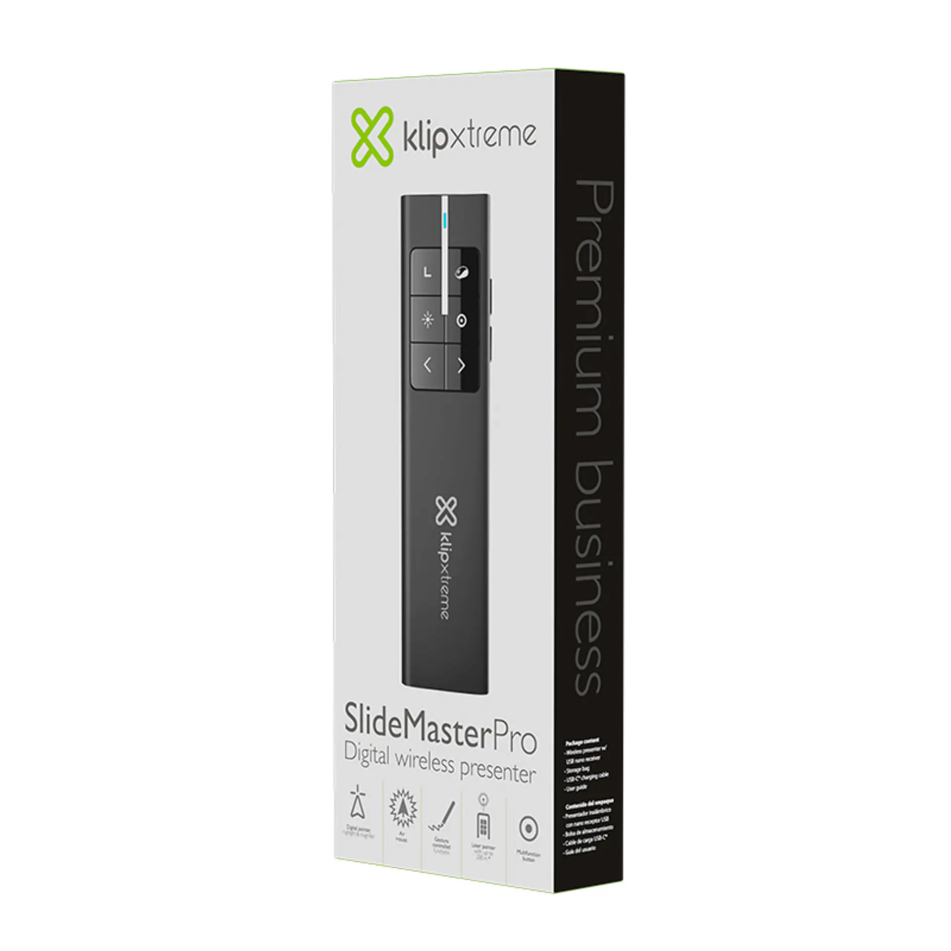 Presentador inalámbrico Klip Xtreme SlideMaster Pro KPP-500 con mouse aéreo y control por gestos - Negro por mayor 4