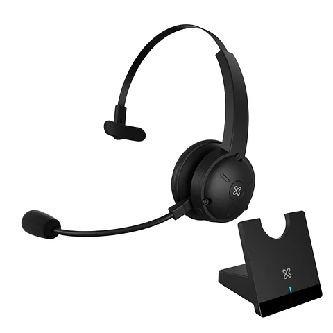 Audífono Bluetooth monoaural Klip Xtreme CrystalCom Pro KCH-905 con base de carga negro por mayor