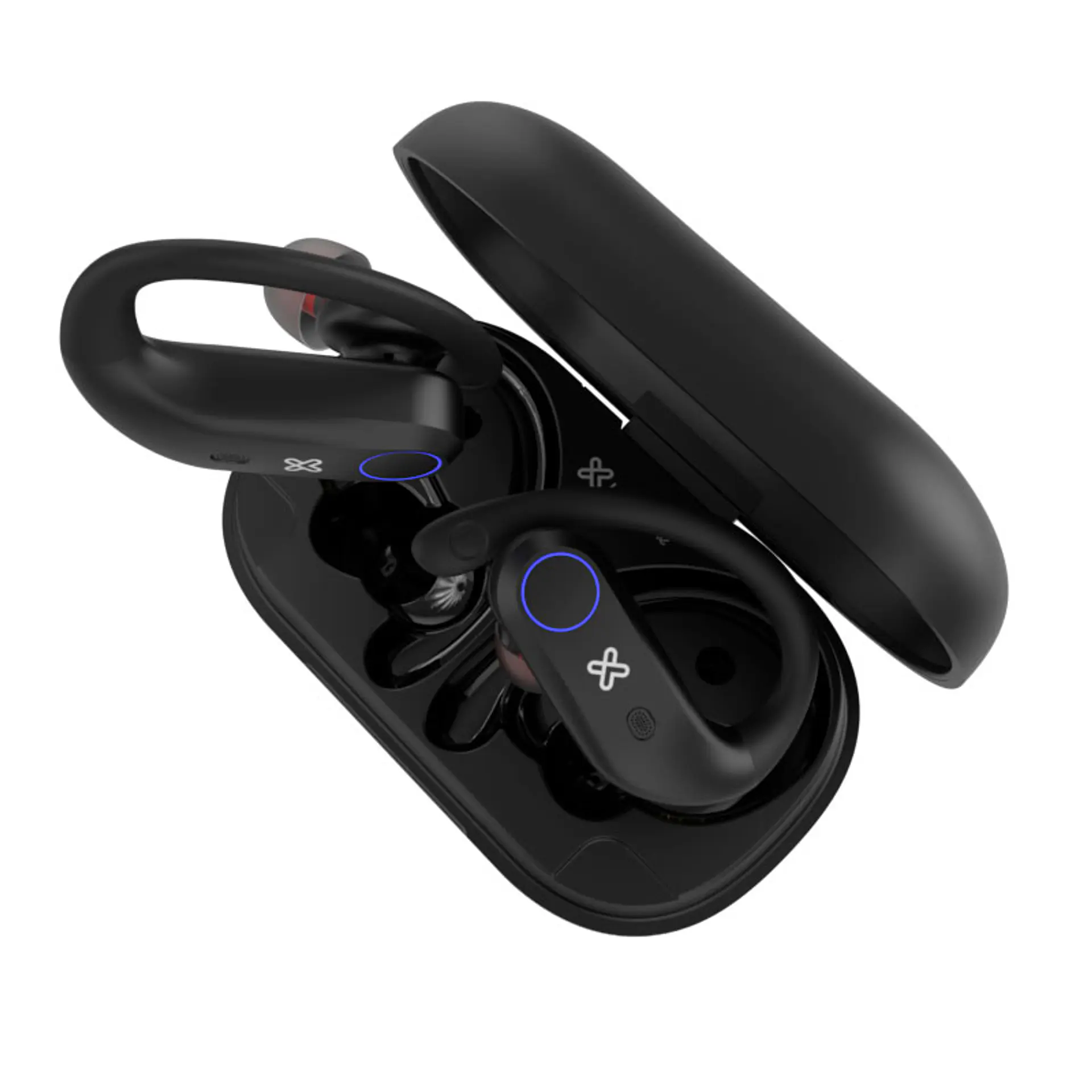 Audífonos TWS deportivos Klip Xtreme Xtremebuds KTE-500BK IPX7 con estuche power bank - Negro por mayor 2