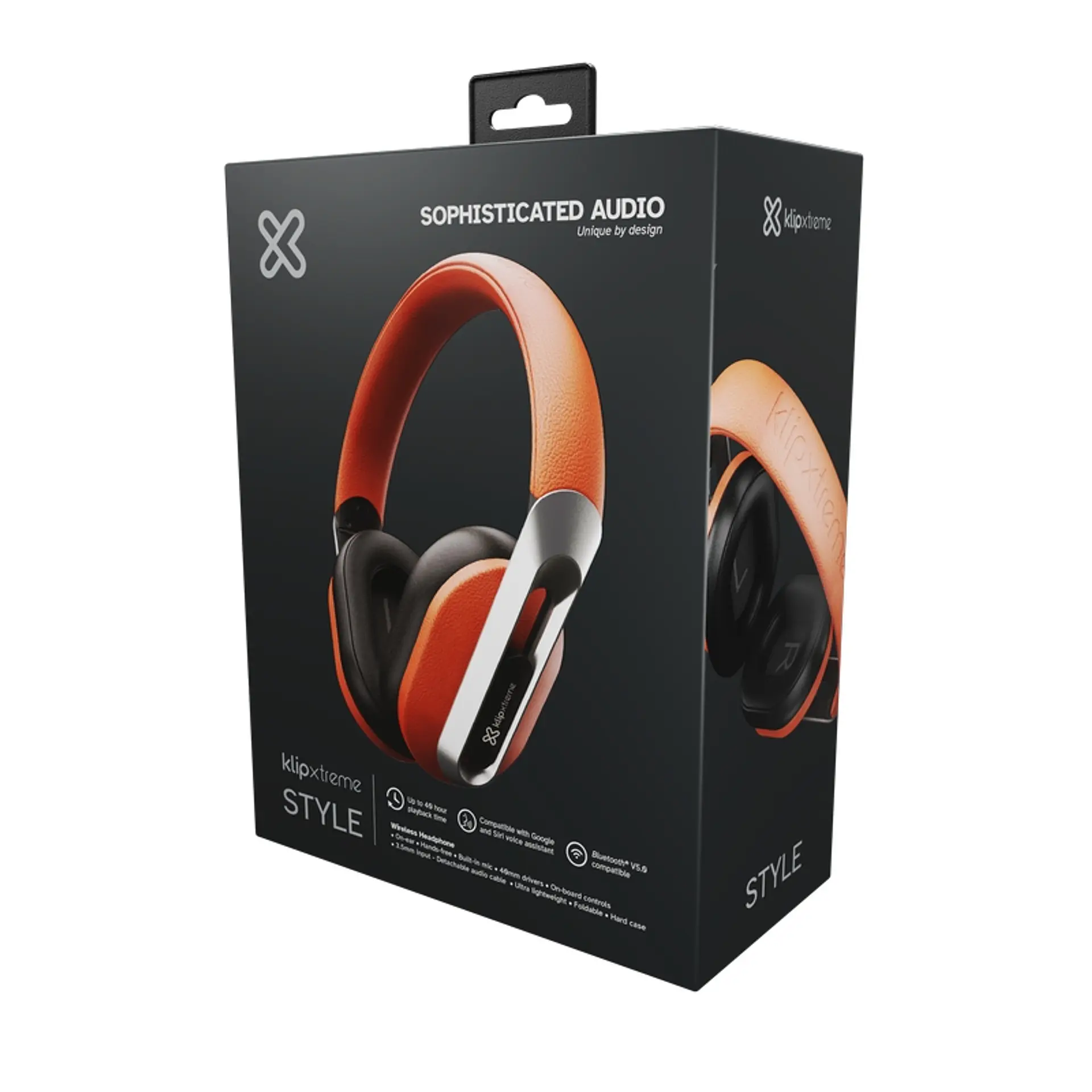 Audífonos Bluetooth Klip Xtreme Style KWH-750CO plegables de 40 mm con estuche rígido - Cobre por mayor 2