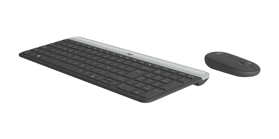 Combo teclado y mouse Logitech MK470 Slim español grafito por mayor 2