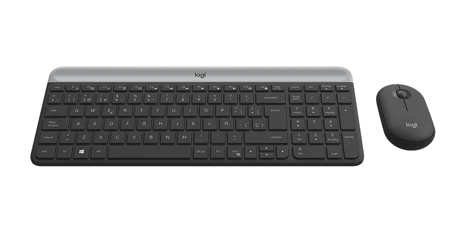 Combo teclado y mouse Logitech MK470 Slim español grafito por mayor 3
