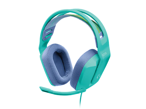 Audífonos Gamer Logitech G335 3,5 mm Menta por mayor