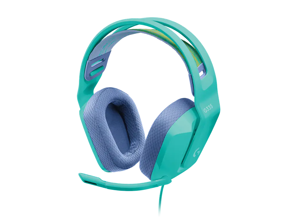 Audífonos Gamer Logitech G335 3,5 mm Menta por mayor 1