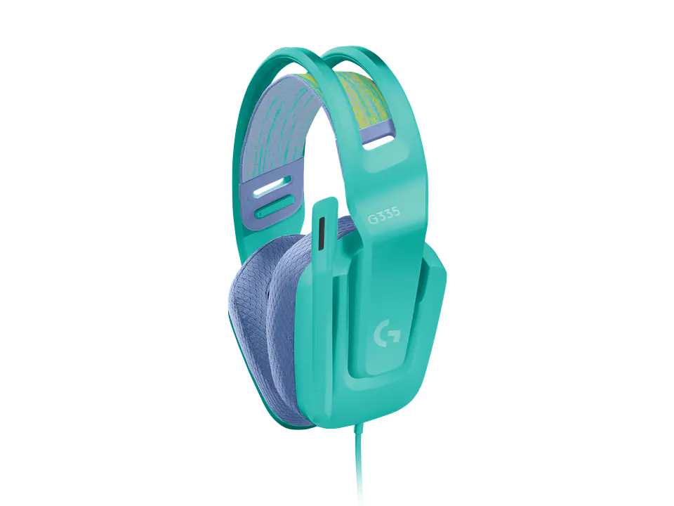 Audífonos Gamer Logitech G335 3,5 mm Menta por mayor 2