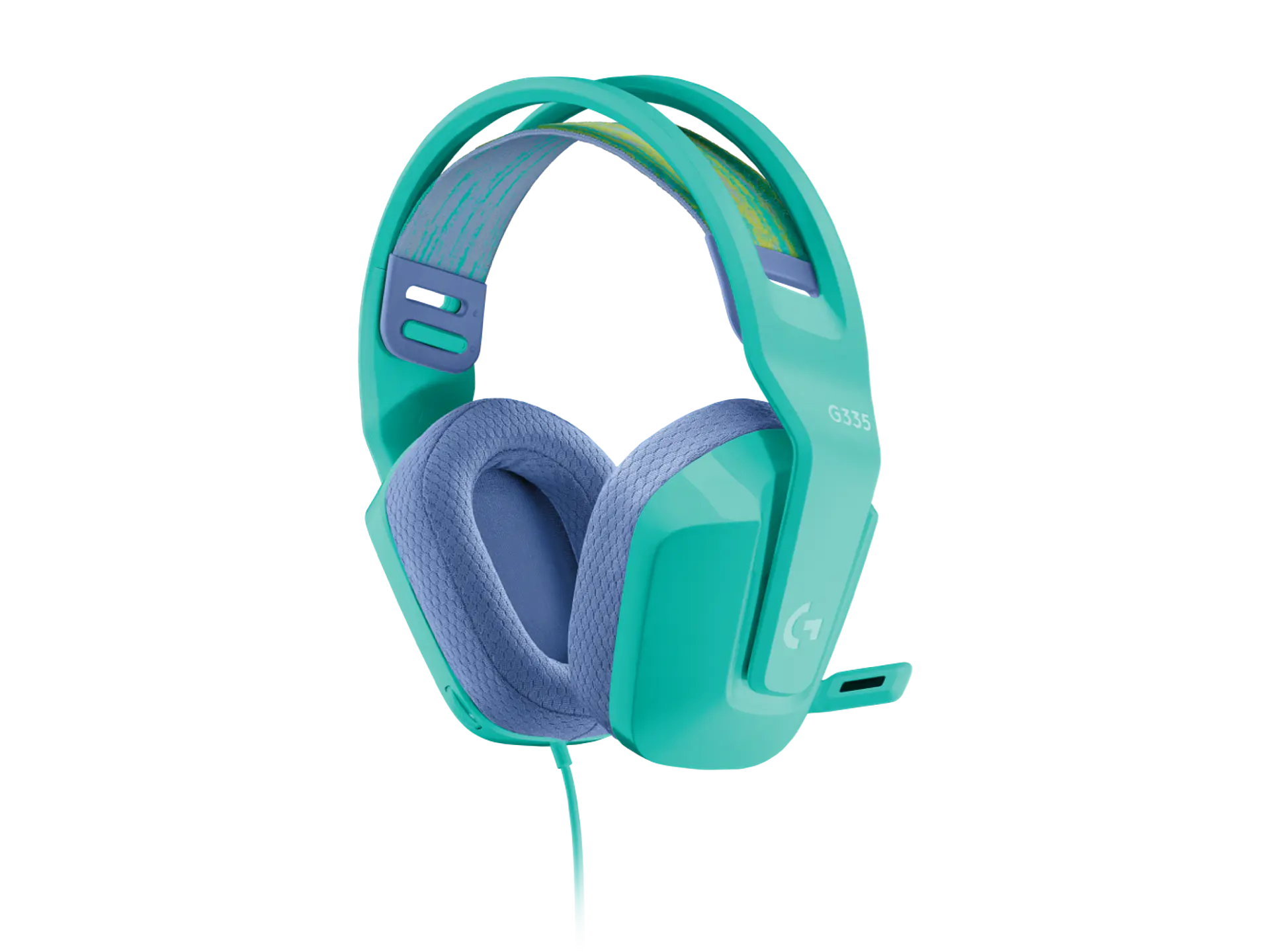 Audífonos Gamer Logitech G335 3,5 mm Menta por mayor 3