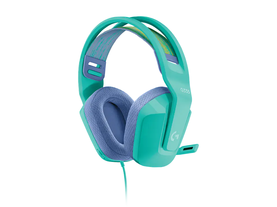 Audífonos Gamer Logitech G335 3,5 mm Menta por mayor 3