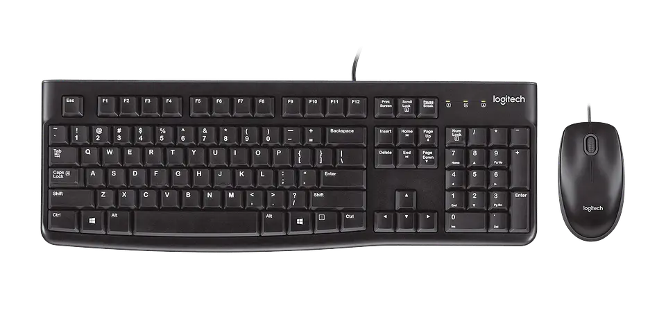 Combo teclado y mouse Logitech MK120 USB español negro por mayor 1
