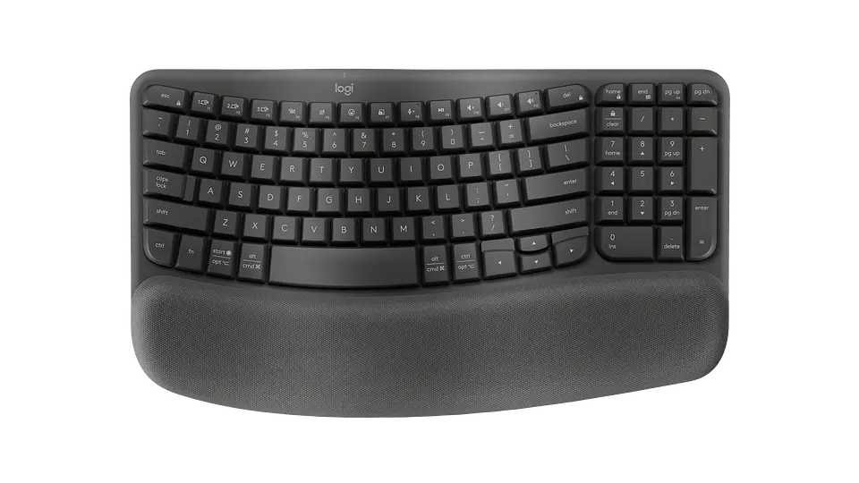 Teclado ergonómico Logitech Wave Keys español grafito por mayor 1