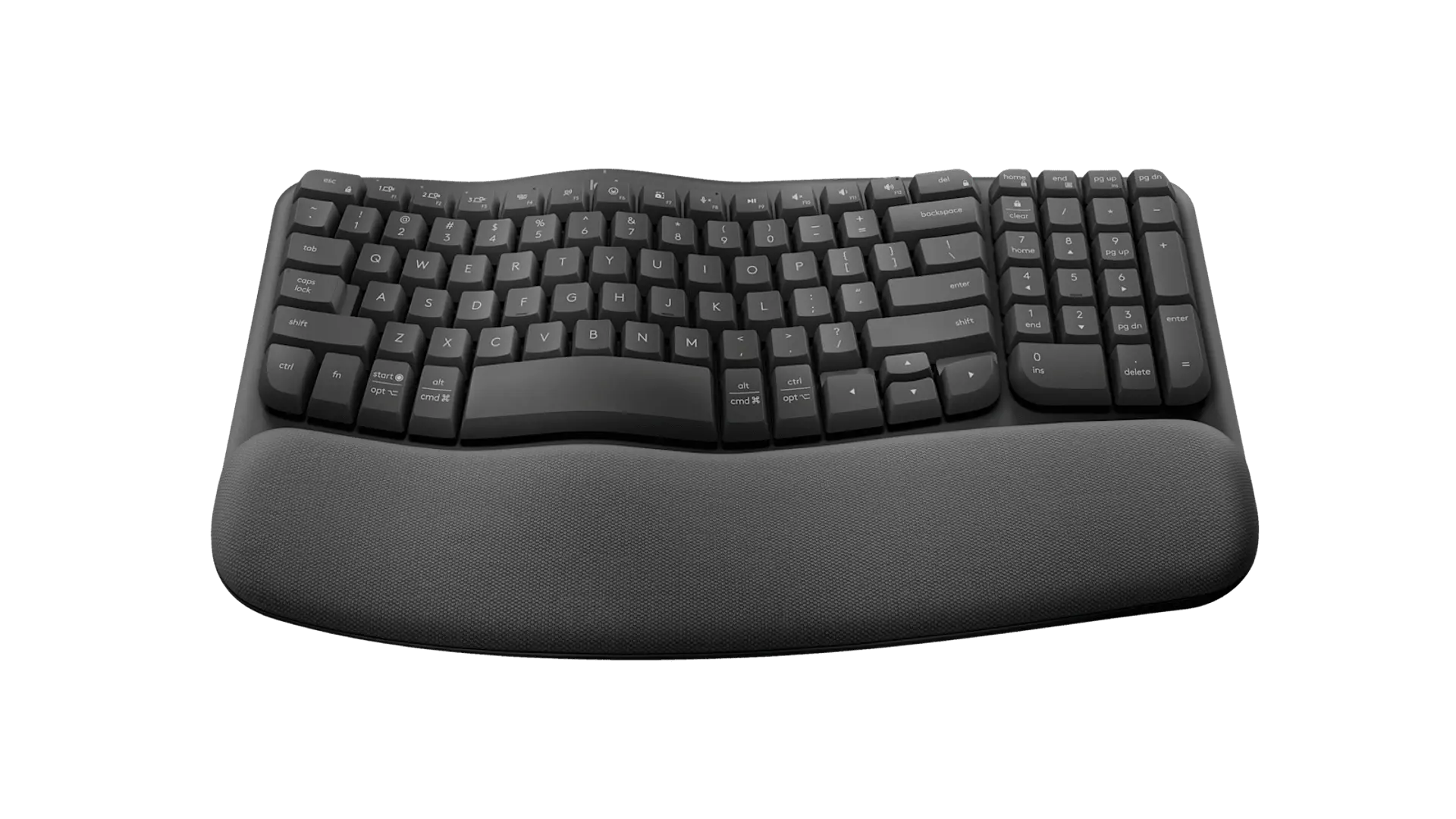 Teclado ergonómico Logitech Wave Keys español grafito por mayor 2