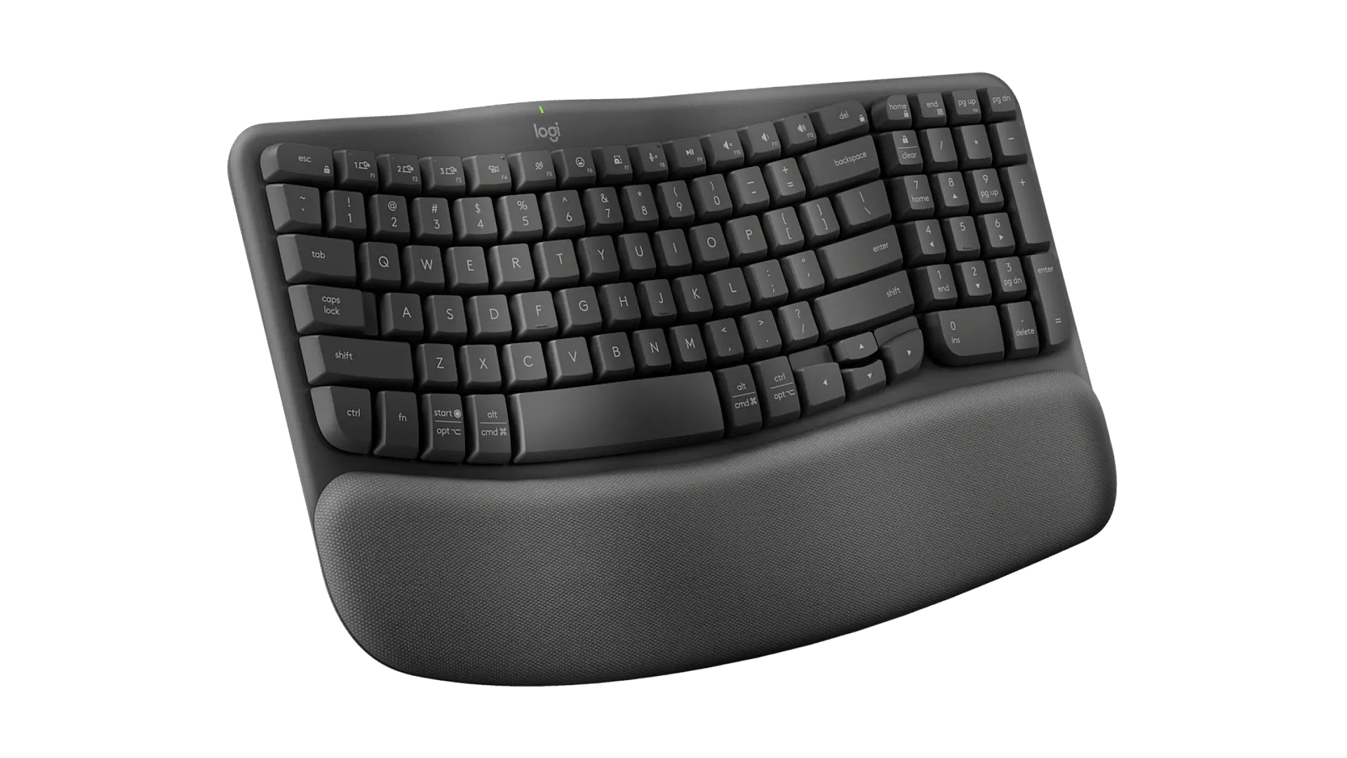 Teclado ergonómico Logitech Wave Keys español grafito por mayor 3