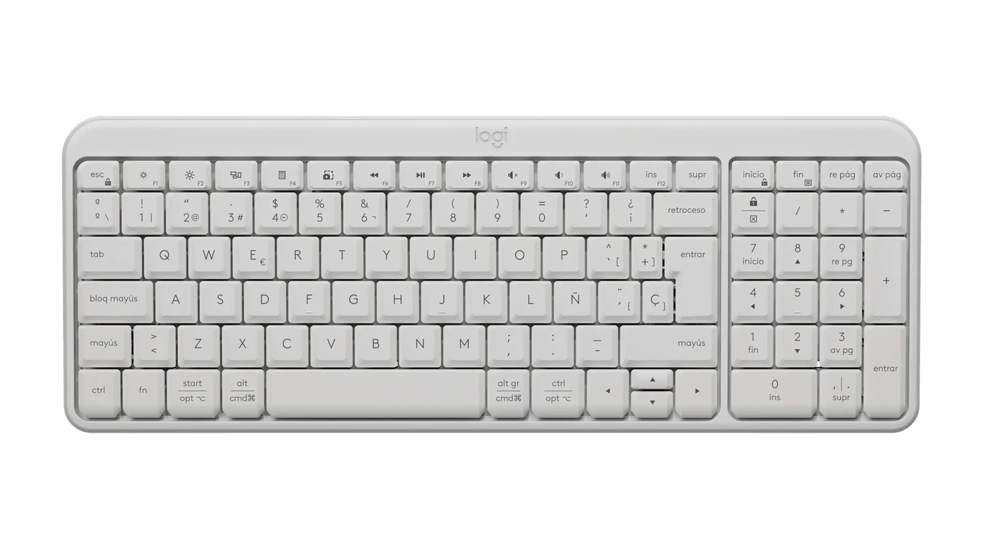 Teclado Bluetooth Logitech K250 español blanco crudo por mayor 1