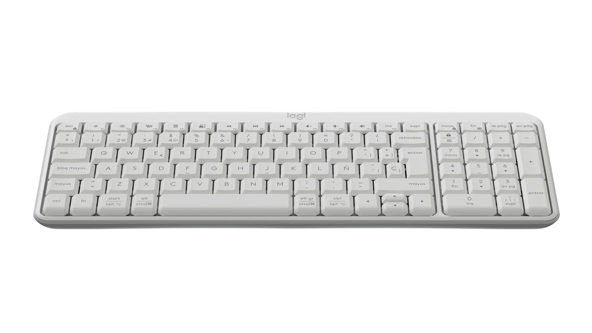 Teclado Bluetooth Logitech K250 español blanco crudo por mayor 2
