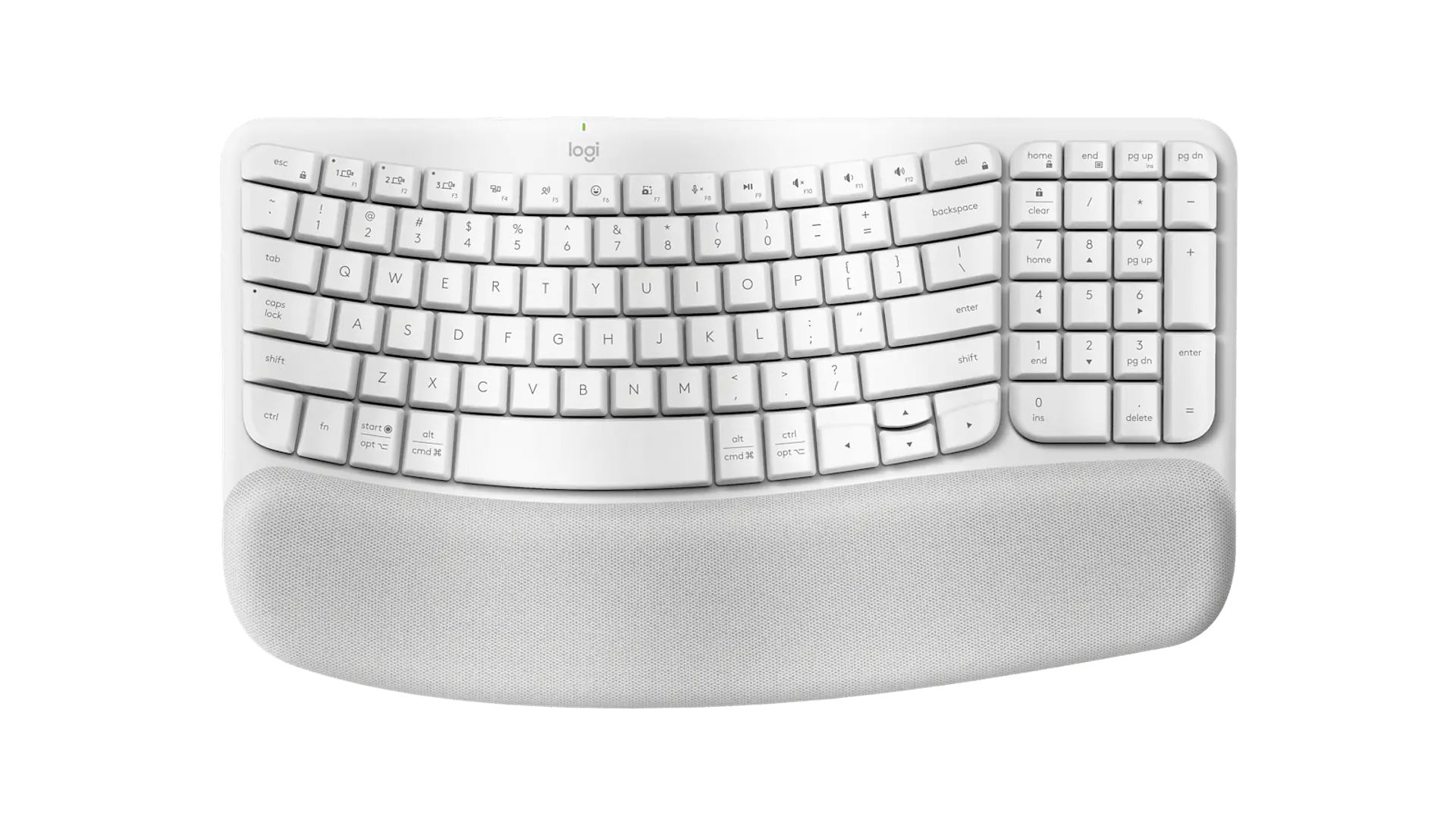 Teclado ergonómico Logitech Wave Keys español blanco crudo por mayor 1