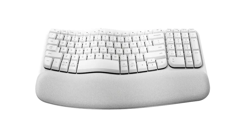 Teclado ergonómico Logitech Wave Keys español blanco crudo por mayor 2