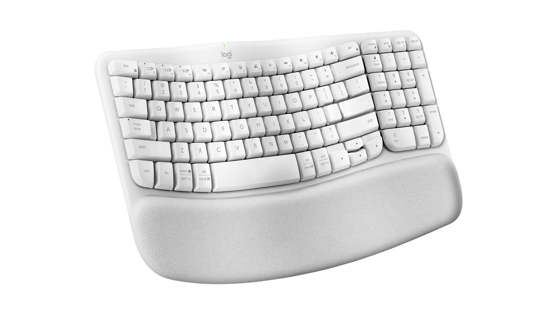 Teclado ergonómico Logitech Wave Keys español blanco crudo por mayor 3