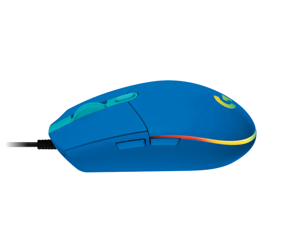 Mouse gamer con cable Logitech G203 LIGHTSYNC azul por mayor 2