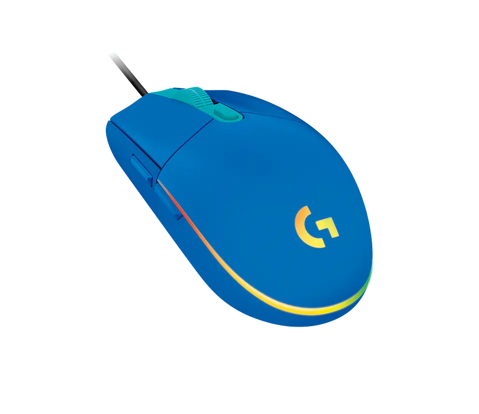 Mouse gamer con cable Logitech G203 LIGHTSYNC azul por mayor 3