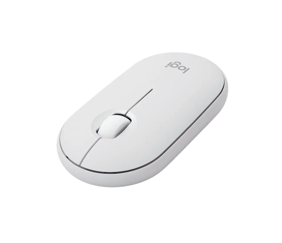 Mouse Bluetooth silencioso Logitech Pebble Mouse 2 M350s blanco por mayor 3